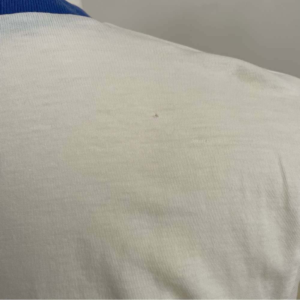 NWOT Stoned Immaculate West Coast Love Ringer Tee - White and Blue Large Cotton - Picture 7 of 8